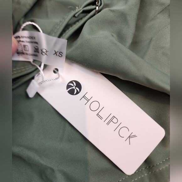 New Olive Green Black Swimsuit with Shorts Tankini Modest Bathing Suit Size XS - Picture 4 of 12